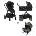 SET | Kinderwagen Nuna Demi Grow Caviar + Autostoel Nuna Pipa Urbn Granite