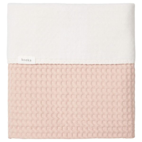 Deken Ledikant Koeka Wafel Cotton Fleece Rose Salt - Afbeelding 1