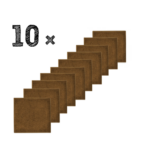 Set 10x Spuugdoeken Funnies Uni Brown Clay