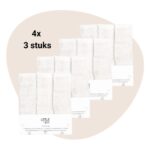 Set | 4 x Washandjes Little Boo Uni White 3-pack | 12-delig