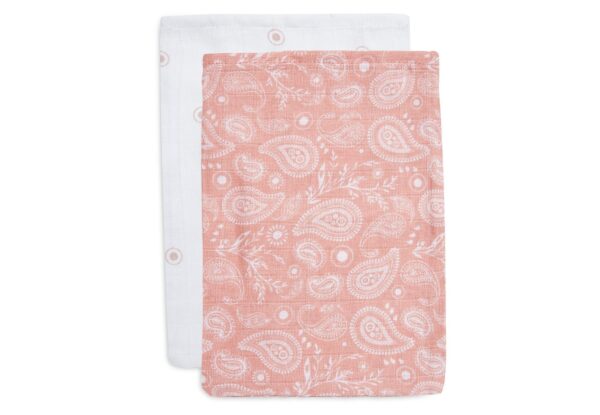 Washandjes Jollein Hydrofiel Paisley&Halo Rosewood 2st - Afbeelding 1