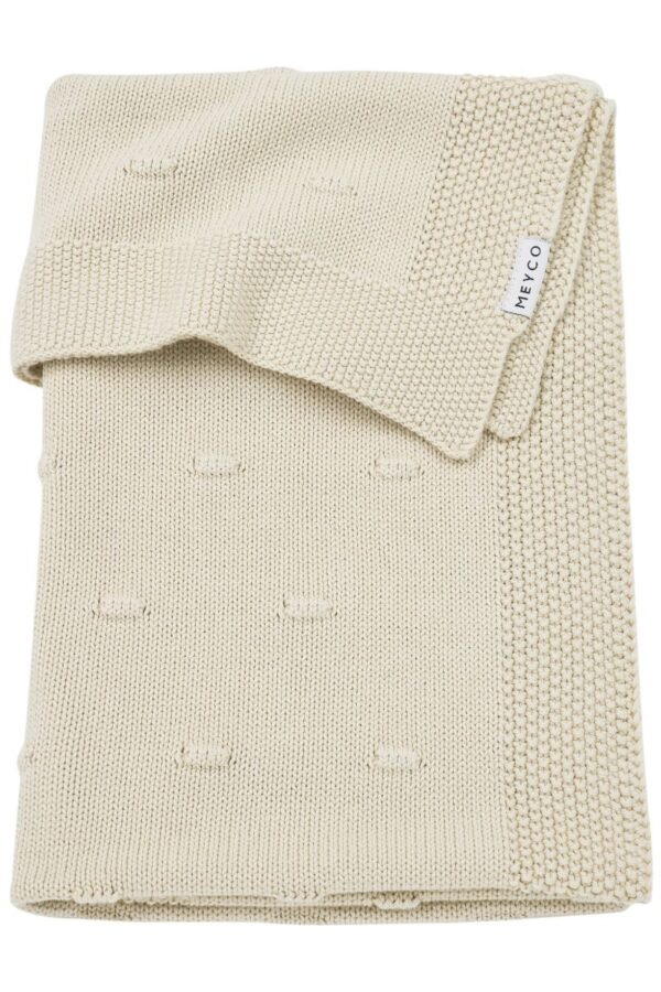 Deken Ledikant Meyco Knots Soft Sand 100x150 - Afbeelding 1