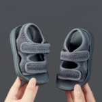 Breeze Bliss™ - Zachte Zolen&Sneldrogend - Kinder Sandalen Donkergrijs / 17 (18-24 maanden) | Educatief Speelgoed
