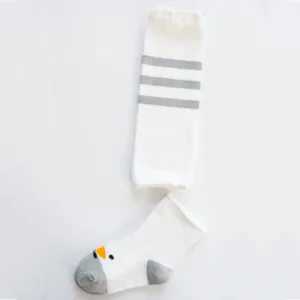 Mini Fashion™ - Babystapjes in style - Beenwarmersetje Wit/Grijs / M (1-3 jaar) | Educatief Speelgoed