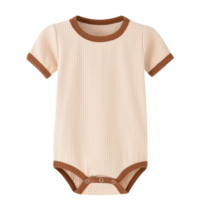 Mini Fashion™ - Leuke Kleurencombinaties - Baby Romper Perzik / 50 (0-3 maanden) | Educatief Speelgoed
