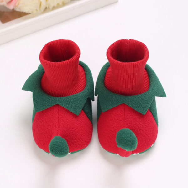 Mini Fashion™ - Kerst Kinder Pantoffels Rood Groen / 21 (0-6 maanden) | Educatief Speelgoed - Afbeelding 1