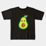Mini Fashion™ - Matchen Met De Familie - Avocado T-shirt Zwart Avocado met pit / Kinderen - XXL | Educatief Speelgoed