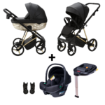 Kinderwagen Adamex Quantum Gold Star + Autostoel Novi Baby Jewel&Base&Adapterset