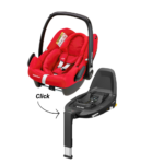 Set | Autostoel Maxi-Cosi Rock Nomad Red I-Size met Isofixbase FamilyFix3