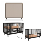 Babykamer Arona (Ledikant Lauren Zwart + Commode)