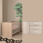 Babykamer Colorfull Home Noah XL Wit Beuken (Ledikant + Commode)