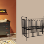 Babykamer Camiel Black  (Commode + Royal Ledikant Black)