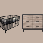 Babykamer Chester Black Luxe (Ledikant Basic Open Black + Commode)