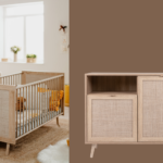 Babykamer Finori Bali Eiken/Riet Decor (Ledikant + Commode)