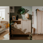 Babykamer Finori Bali Eiken/Riet (Ledikant + Commode + 2-deurskast)