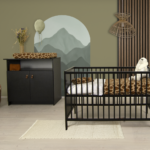 Babykamer Colorfull Home Yara (Ledikant Anett Black + Commode)
