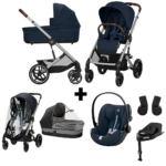 Kinderwagen Cybex Balios S Lux Ocean Blue/Navy Blue + Autostoel Cloud G I-Size Plus&Base + Accessoires