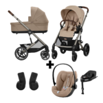 Kinderwagen Cybex Balios S Lux Seashell Almond Beige/Beige + Autostoel Cloud G I-Size Plus&Base