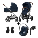 Kinderwagen Cybex Balios S Lux Seashell Ocean Blue/Navy Blue + Autostoel Cloud G I-Size Plus&Base