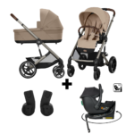 Kinderwagen Cybex Balios S Lux Almond Beige/Beige  + Autostoel Jacky Pro 360°&Base