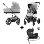 Kinderwagen Cybex Balios S Lux Lava Grey/Mid Grey - Silver Frame + Autostoel Jacky Pro 360°&Base