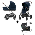 Kinderwagen Cybex Balios S Lux Ocean Blue/Navy Blue - Silver Frame + Autostoel Jacky Pro 360°&Base
