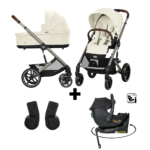 Kinderwagen Cybex Balios S Lux Seashell Beige/Light Beige  + Autostoel Jacky Pro 360°&Base