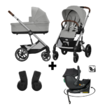 Kinderwagen Cybex Balios S Lux Stone Grey/Mid Grey  + Autostoel Jacky Pro 360°&Base