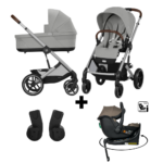 Kinderwagen Cybex Balios S Lux Stone Grey/Mid Grey  + Autostoel Jacky Pro 360° Dark Taupe&Base