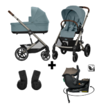 Kinderwagen Cybex Balios S Lux Stormy Blue/Light Blue  + Autostoel Jacky Pro 360° Dark Taupe&Base