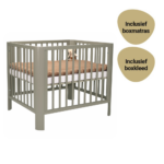 Set | Box Novi at Home® Isabel Sage Incl. Boxmatras Comfort en Boxkleed Minimal