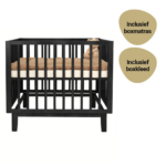 Set | Box Novi at Home® Olivia Black Incl. Boxmatras en Boxkleed