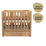 Set | Box Patryk met Lade Beech Incl. Boxmatras en Boxkleed
