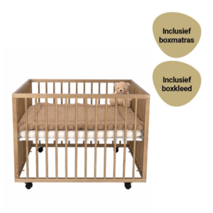 Set | Box Standaard Walnut Incl. Boxmatras en Boxkleed