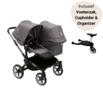 Kinderwagen Bugaboo Donkey5 Duo Ultimate - Graphite/Grey Melange + Gratis Duo Extensie