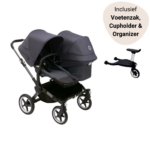 Kinderwagen Bugaboo Donkey5 Duo Ultimate - Graphite/Stormy Blue + Gratis Duo Extensie