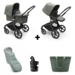 Set | Kinderwagen Bugaboo Fox5 Compleet Black/Forest Green Essential
