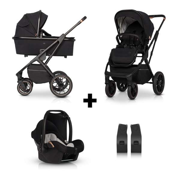 Set | Kinderwagen Cavoe Axo Style Meteorite + Autostoel&Adapterset - Afbeelding 1