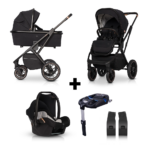 Set | Kinderwagen Cavoe Axo Style Premium Meteorite + Autostoel&Base&Adapterset