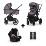 Set | Kinderwagen Cavoe Axo Comfort Plum + Autostoel&Adapterset