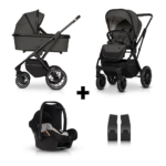 Set | Kinderwagen Cavoe Axo Comfort Shadow + Autostoel&Adapterset