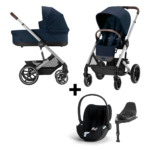 Kinderwagen Cybex Balios S Lux Ocean Blue/Navy Blue met Autostoel Cloud T&Base