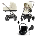 Kinderwagen Cybex Balios S Lux Seashell Beige/Light Beige met Autostoel Cloud T&Base