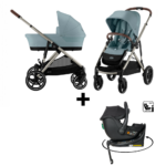 Kinderwagen Cybex Gazelle S Sky Blue/Mid Blue - Taupe Frame + Autostoel Jacky Pro 360°&Base