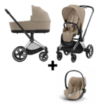 Kinderwagen Cybex Priam Cozy Beige met Autostoel Cloud T I-Size Plus