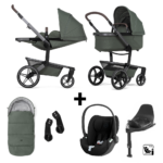 Kinderwagen Joolz Day5 Forest Green + Autostoel Cloud T, Base&Accessoires