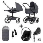 Kinderwagen Joolz Day5 Stone Grey + Autostoel Cloud T, Base&Accessoires