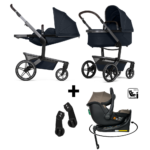 Kinderwagen Joolz Day5 Navy Blue + Autostoel Jacky Pro 360° Dark Taupe&Base&Adapterset