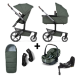 Kinderwagen Joolz Day5 Forest Green + Autostoel Joolz x Maxi-Cosi, Slide Tech Base&Accessoires
