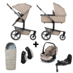 Kinderwagen Joolz Day5 Sandy Taupe + Autostoel Joolz x Maxi-Cosi, Slide Tech Base&Accessoires